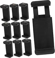 HOLIDYOYO 10Pcs Phone Tripod Mount Durable Clamp Holder for Selfie Sticks Vlogging Live Streaming Secure Grip Phone Clip for Wide Smartphones