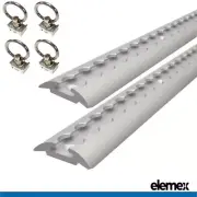 30cm Anchor Track Tie Down Point Rail Trailer Caravan (2x Track+4x Rings) LTrack