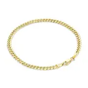 10K Yellow Gold Solid 4mm Miami Cuban Link Chain Bracelet Mens Womens - 7.5"