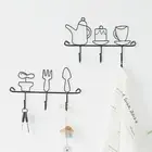 Iron Coat Hook Decorative Hooks Clothes Storage Rack Hat Hanger Garage