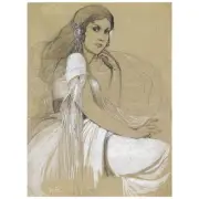 Jaroslava by Alphonse Mucha FRIDGE MAGNET, Artist’s Daughter Decorative Gift