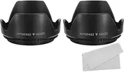 uxcell 82mm Camera Lens Hood, 2Pcs Flower Lens Hood Protector with Cleaning Cloth for Anti-Reflection Blocks Excess Sunlight to Reduce Lens Flare and Glare, Enhance Camera Photography