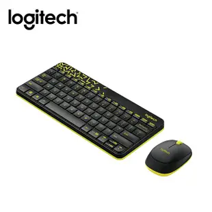 logitech羅技MK240 Nano無線鍵鼠組/ 黑黃