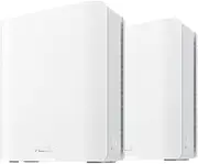 ASUS ZenWiFi BT8 Tri-Band WiFi 7 Smart AiMesh Extendable Router Pack of 2 (6 GHz WLAN, 14 Gbps, up to 550 m² Coverage, Dual 2.5G Ports, Child Control, VPN) White