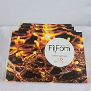 Filfom LED String Lights Battery Operated 50* Bulbs 33' Warm White Remote 5 Sets