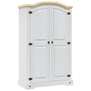 vidaXL Wardrobe Mexican Pine Corona Range 2 Doors White