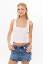 [Supré] Supré - Hailey Henley Tank - Sherbert pink L SHERBERT PINK