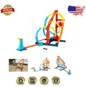 Corkscrew Twist Toy Car Track Set with 1:64 Scale Vehicle - Endless Racing Fun