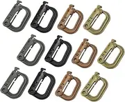YARNOW High Strength Lightweight D-Ring Buckle Carabiner Snap Hook Clip for Hiking Camping Outdoor Activities
