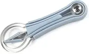 4 in 1 Fruit Carving Knife Watermelon Slicer Cutter Scoop Fruit Platter Fruit Crafting Dig Pulp Separator - Gray