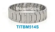 High power mens magnetic Titanium bracelet (5000 gauss magnets) Silver