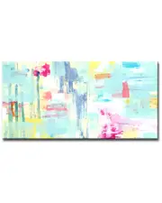 Ready2HangArt Multi Color Pattern Wrapped Canvas Wall Art by Leslie Owens