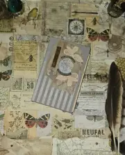 HANDMADE Pocket Book STEAMPUNK EXPLORER Junk Journal Grimoire Tome Cosplay Diary