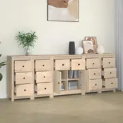 Sideboard 230x35x80 cm Solid Wood Pine