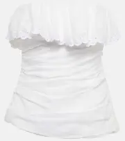 [Isabel Marant] Isabel Marant Orma ruched top AU 8 white