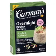 Carman's Overnight Bircher Sachets Apple & Almond 6 pack