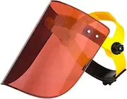 Xgdsnly Face Protection, Face Shield, Accessory Protection, Impact-resistant, Adjustable Headband, Visor for Cutting, Weeding, Welding, Gardening, Brown