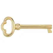 Brass Plated Hollow Barrel Skeleton Key for Grandfather Clock Doors, Cabinet ...