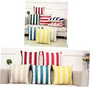 SWOOMEY 1Pc Decorative Dark Blue Throw Pillow Case Cover Stylish Striped Design for Sofa Couch and Practical Cushion Cover Present Choice