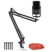 Rode NT-USB Mini USB Condenser Mic with SC27 Red USB-C Cable and Boom Arm