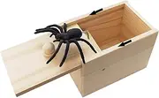 Rtudan Original Spider Scare Prank Box, Hilarious Wooden Scare Box,Handmade Fun Joke Scarebox Toy,Practical Gift Toy Spider Box Prankoy Prank for Kids Adults