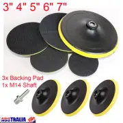 3pcs Backing Pad Wheel Hook Loop For Sander Angle Grinder Sanding Disc M14 Hole