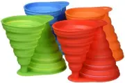 8 PCS Silicone Collapsible Funnel Set, Foldable Liquid Transfer Food Grade