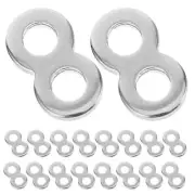 25 Pcs Shelf Anchors for Wall Double Side Tape Stainless Steel Connector