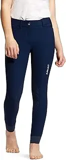 [ARIAT] Youth Tri-Factor Grip Knee Patch Breeches 10030996 - Navy -