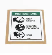 28165GT 28165 OEM Footswitch Notice Decal for Genie Lift S-40 S-60 Z-60/34 S-100