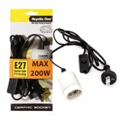 Reptile One Heat Lamp Socket Ceramic suit up to 200w E27 Screw 46548