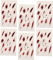 Mikinona 6pcs Scar Halloween Stickers: Realistic Fake Wounds Temporary Body Decals for Vampire Makeup Party Decorations and Theater Props