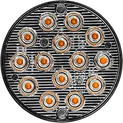 LED Warning Lights | Round Emergencies Lamp | 12-24V 14 LED Side Signal Warning Light Flashing Taillight Running Lamp for Vehicle Modification