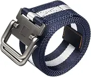 [Gatuida] Men's Belt Web Double Rings Style Duty Belt Heavy Duty for Outdoor Work Jeans Casual Business Pants