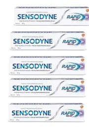 Sensodyne Toothpaste Rapid Relief STRONG TEETH HEALTHY GUMS (5X80G) FREE SHIP