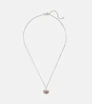 [Stone and Strand] Stone and Strand 10kt gold pendant necklace with amethyst and topaz One Size gold