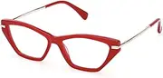 [MaxMara] MM5176 066 Shiny Light Red 53/14/135 Women's Glasses, 066 Shiny Light Red, 53/14/135