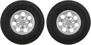 2 Pcs Black 7 Hole Wheel Hub Front Tyre RC Car Accessories for Tamiya 1/14 Tractor Truck Quality Wear Resistant Easy to Install and