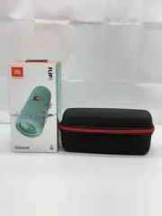 JBL Flip 5 Portable Waterproof Speaker + Hard Padded Speaker Case - River Teal
