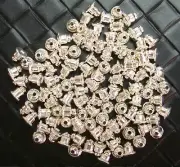 100 Earring backs bullet clutches strong basic no tip Silver plated FPE100B