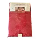 Brownstone Gallery Damask Oval Tablecloth 60” x 104” Red Royal Christmas NWT