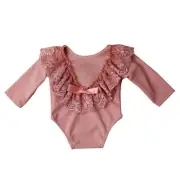 Baby Lace Coveralls Photo Outfit Newborns Photo Props Backless Romper Bodysuit