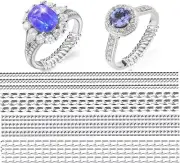 12 Pack Invisible Ring Size Adjuster for Loose Rings Tightener Ring Guards