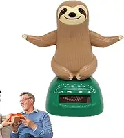 Bobblehead Solar Powered Sloth - Animated Dance Car Dashboard Toy with Waving Arms | Fun Solar Shaking Hand Dambola for Kids, Desk & Home Decor | Play