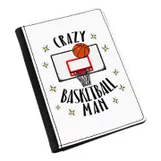 Crazy Basketball Man Passport Holder Cover Case Wallet - Funny Sport