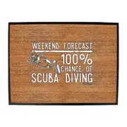 Ow Weekend Forecast - Funny Novelty Doormat Man Cave Floor mat