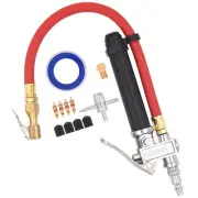 Tire Inflator 10-120 PSI Tire Pressure Gauge with 12 Inch Air Hose，Lock on Ai...