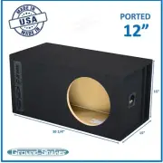 12" Single Ported / Vented Sub Box Subwoofer Enclosure Ground Shaker Speaker Box