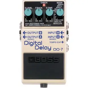 Boss DD-7 Digital Delay 電吉他數位延遲單顆效果器(DD-3 的最新進階機種)[唐尼樂器]