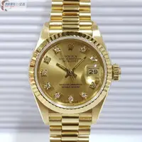 在飛比找蝦皮購物優惠-高端 ROLEX勞力士69178蠔式18K金錶十鑽金面盤錶徑